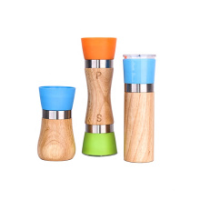 Portable wooden salt and pepper grinder mill for Restaurant accessories